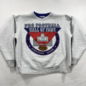 Vintage Pro Football Hall of Fame Sweatshirt Canton Ohio Mens Medium Gray